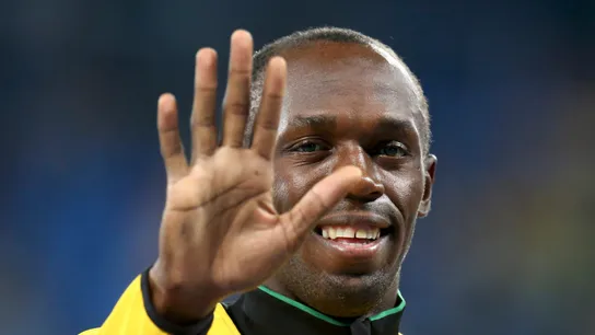 Usain Bolt saludando Usain Bolt saludando