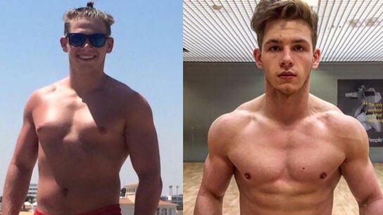 Dylan Money antes yd espu&eacute;s de dar un cambio radical a su vida