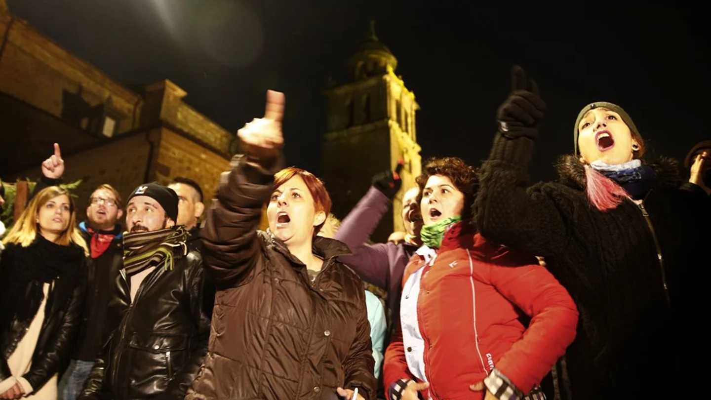 Manifestación contra la celebración en Medinaceli, Soria, del 'Toro Jubilo' Manifestación contra la celebración en Medinaceli, Soria, del 'Toro Jubilo'