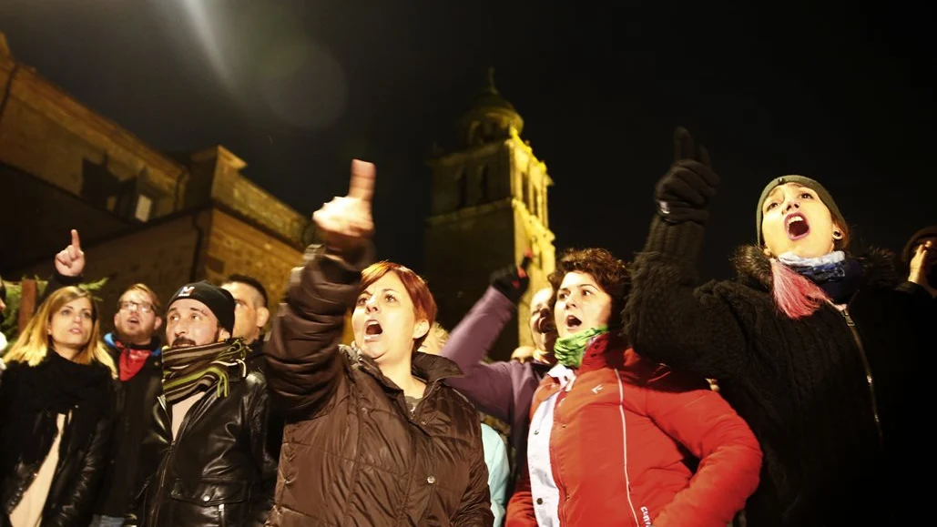 Manifestación contra la celebración en Medinaceli, Soria, del 'Toro Jubilo'