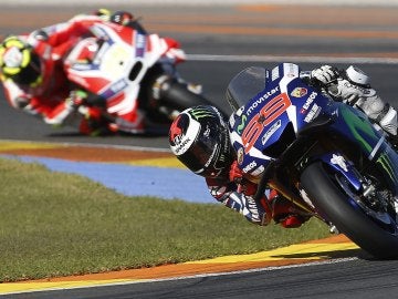 Jorge Lorenzo, durante el GP de Cheste
