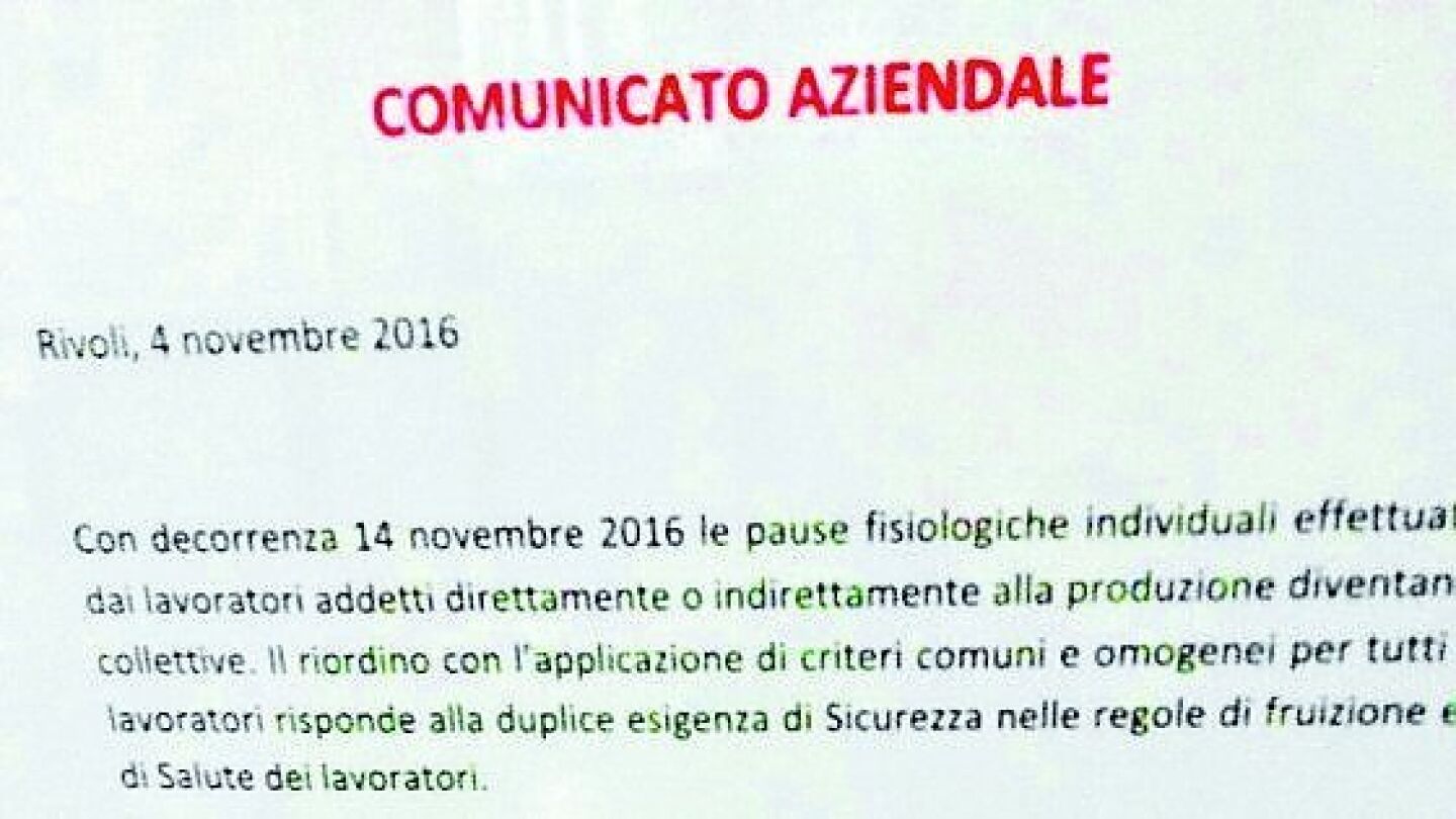 Comunicado de Graziano Oerlikon a sus empleados