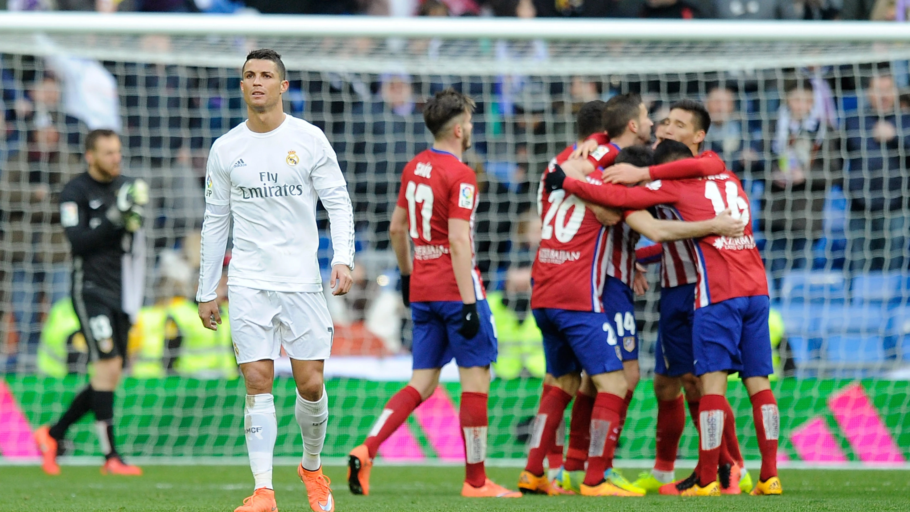 Cristiano se lamenta ante el Atlético de Madrid