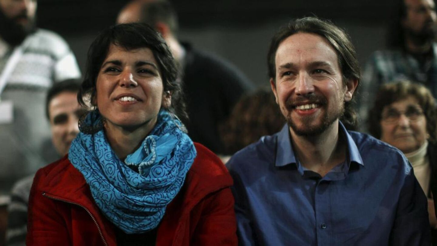 Teresa Rodr&iacute;guez y Pablo Iglesias