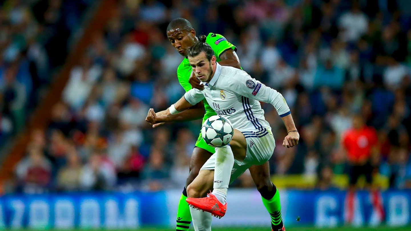 Gareth Bale controla un balón en el partido ante el Sporting de Portugal Gareth Bale controla un balón en el partido ante el Sporting de Portugal