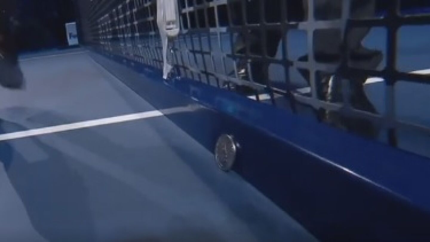 La moneda que se us&oacute; en el saque entre Djokovic y Raonic