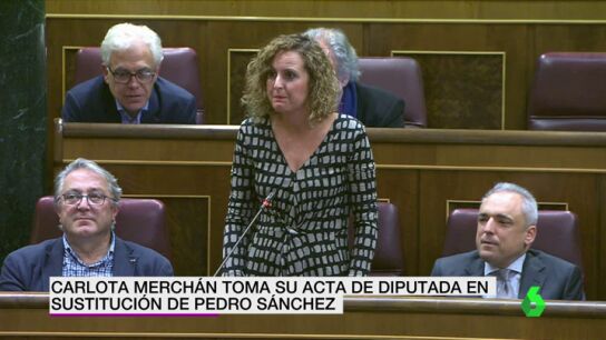 Frame 5.968364 de: Carlota Merch&aacute;n toma su acta de diputada en sustituci&oacute;n de Pedro S&aacute;nchez