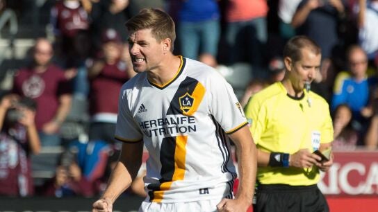 Steven Gerrard, durante un partido con Los Angeles Galaxy