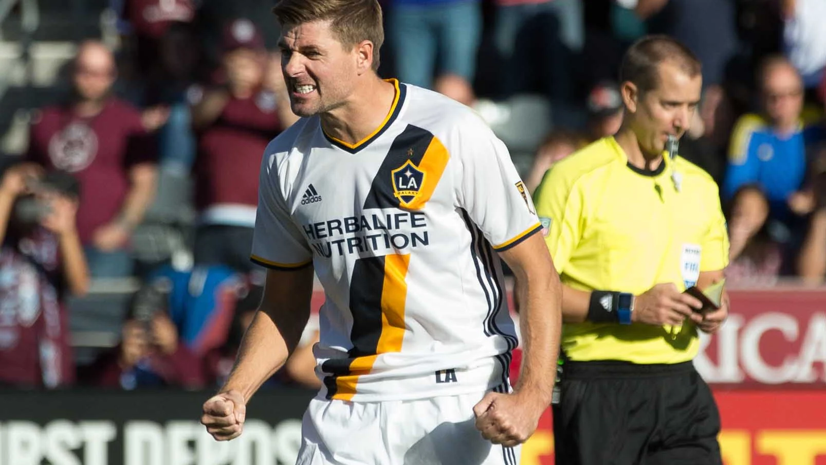 Steven Gerrard, durante un partido con Los Angeles Galaxy Steven Gerrard, durante un partido con Los Angeles Galaxy