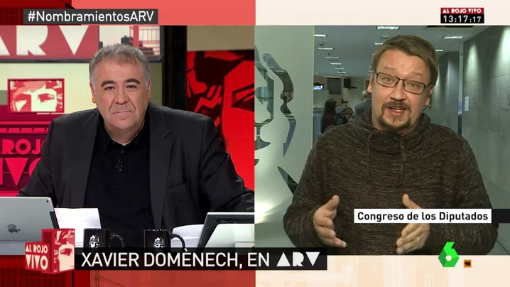 Frame 9.142081 de: Xavier Domènech no aplaudirá el discurso del rey: "No tengo por costumbre rendir pleitesia"