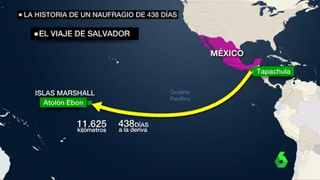 Salvador recorrió 11.000 kilómetros a la deriva