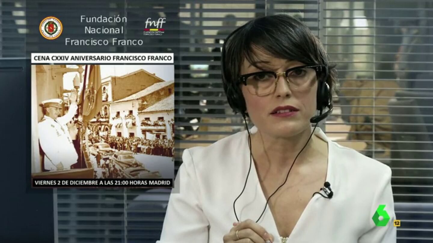 Frame 168.826674 de: Thais Villas se hace pasar por franquista y 'reserva' asiento en la cena en honor a Franco