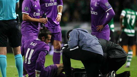 Gareth Bale cae lesionado en el José Alvalade Gareth Bale cae lesionado en el José Alvalade