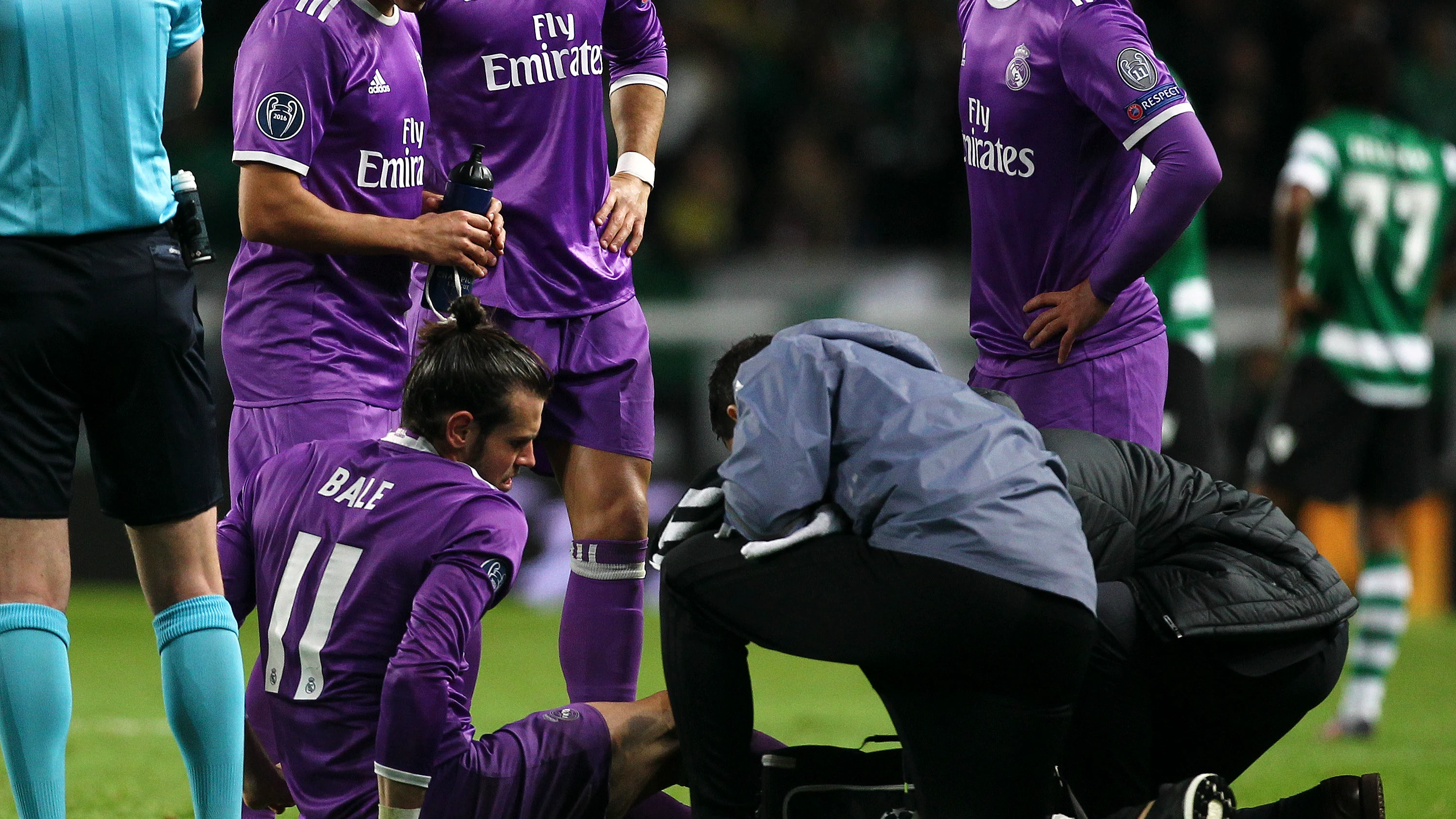 Gareth Bale cae lesionado en el José Alvalade