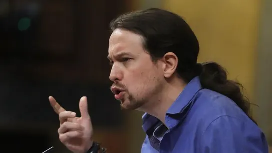 Pablo Iglesias, durante un debate en el Congreso Pablo Iglesias, durante un debate en el Congreso