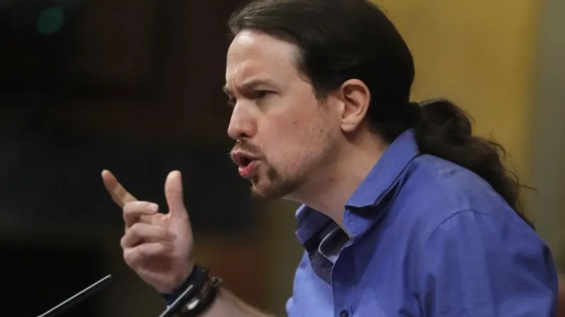 Pablo Iglesias, durante un debate en el Congreso