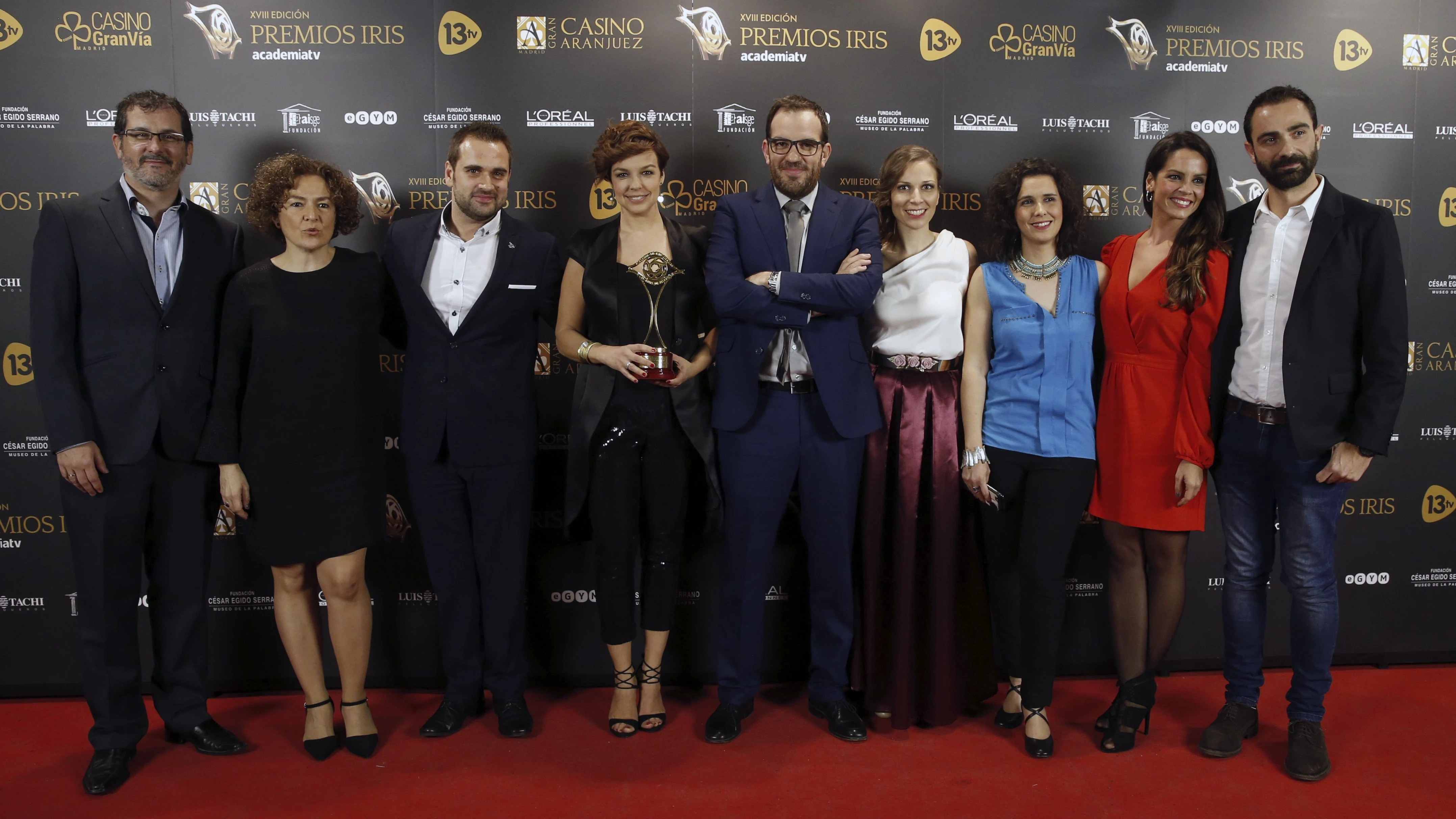 El equipo de laSexta Noticias, con el Premio Iris al Mejor Informativo