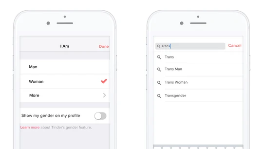 Nuevas opciones de género en Tinder Nuevas opciones de género en Tinder