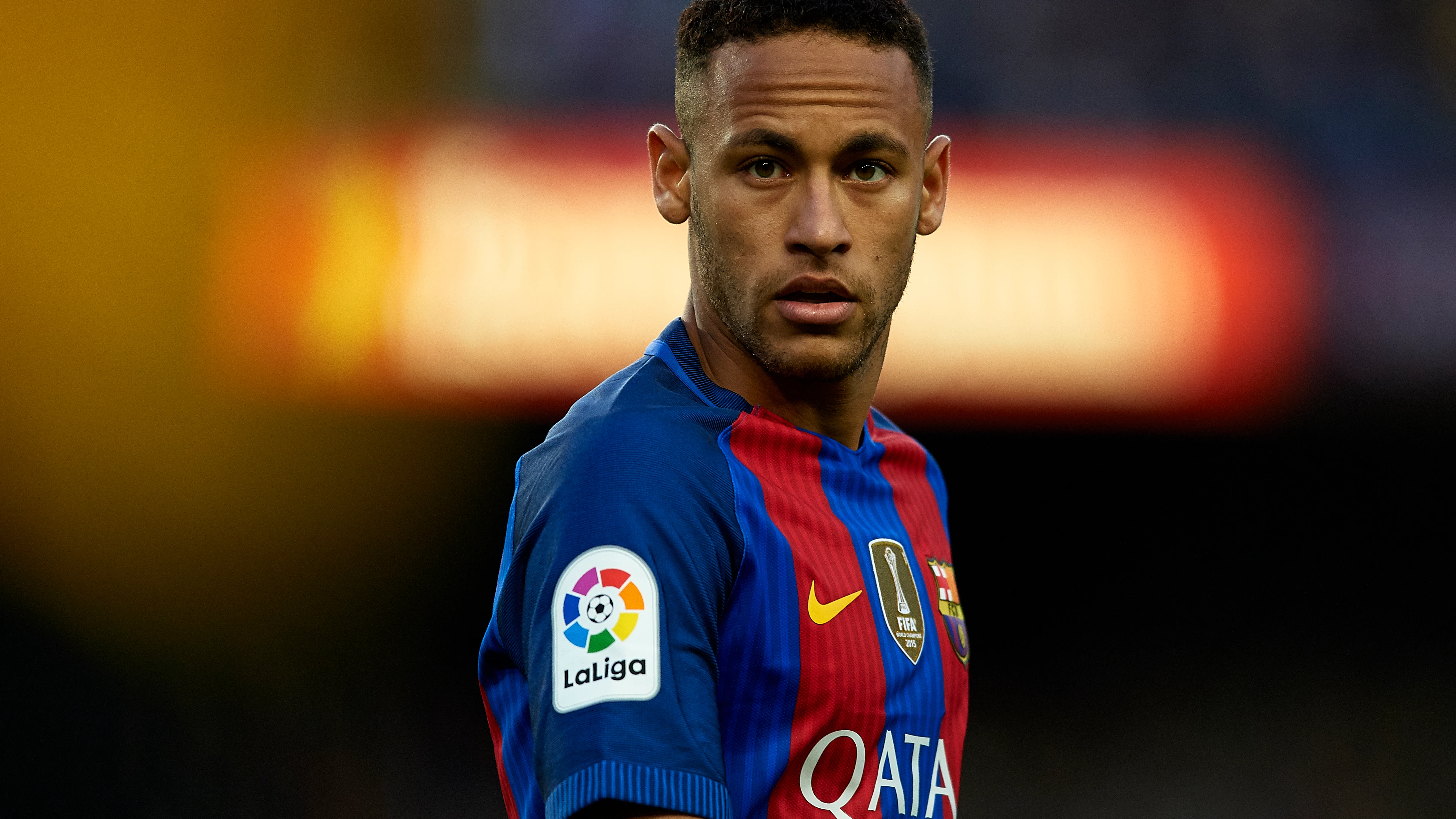 Neymar, durante un partido con el Barcelona