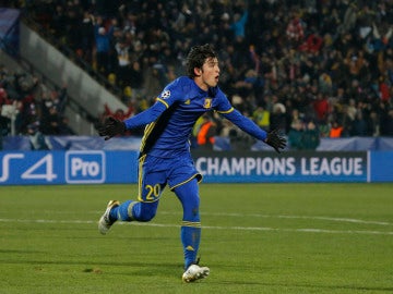 Sardar Azmoun celebra su gol contra el Bayern Sardar Azmoun celebra su gol contra el Bayern