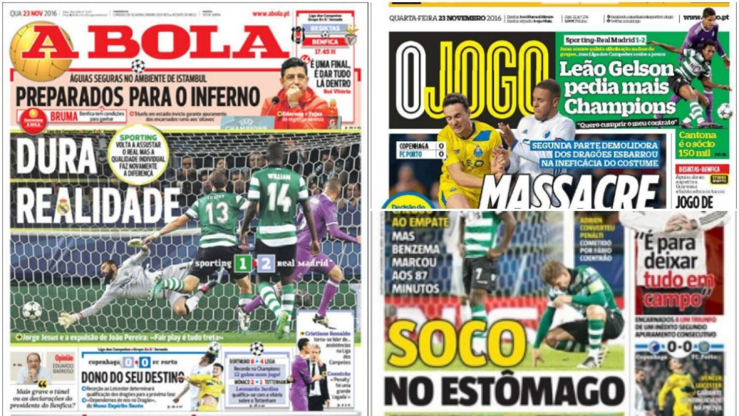 Prensa portuguesa tras el Sporting - Real Madrid