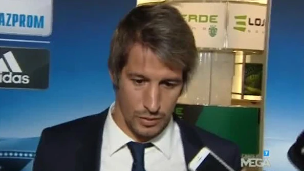 Coentrao, en zona mixta tras el Sporting - Madrid