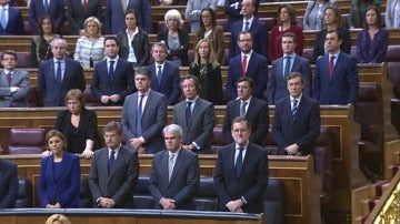 Frame 35.923815 de: El Congreso guarda un minuto de silencio por Rita Barberá con la ausencia de los diputados de Unidos Podemos