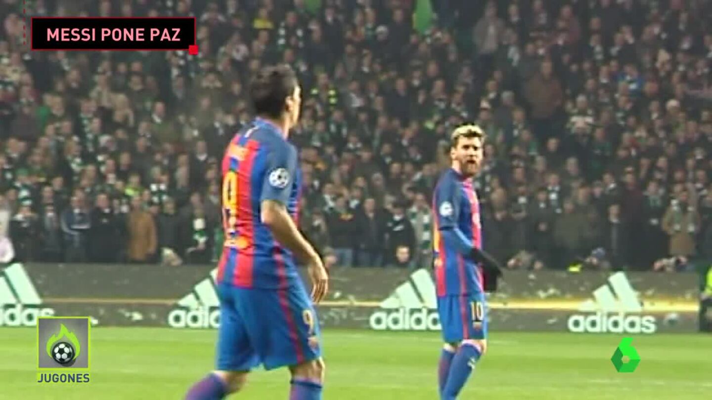 Messi pide a Luis Su&aacute;rez que se calme