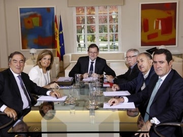 Reunión de Mariano Rajoy con los representantes de los agentes sociales Reunión de Mariano Rajoy con los representantes de los agentes sociales