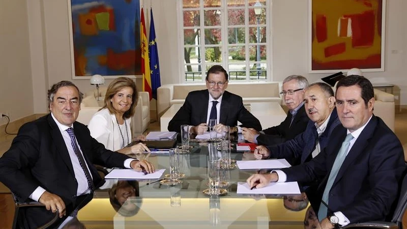 Reunión de Mariano Rajoy con los representantes de los agentes sociales