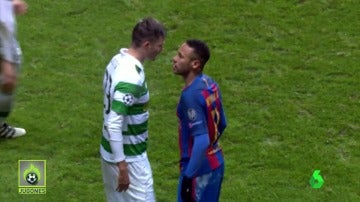Frame 54.544414 de: Neymar buscó la amarilla ante el Celtic y desquició a Celtic Park