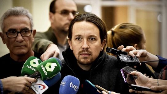 Pablo Iglesias habla ante los medios Pablo Iglesias habla ante los medios