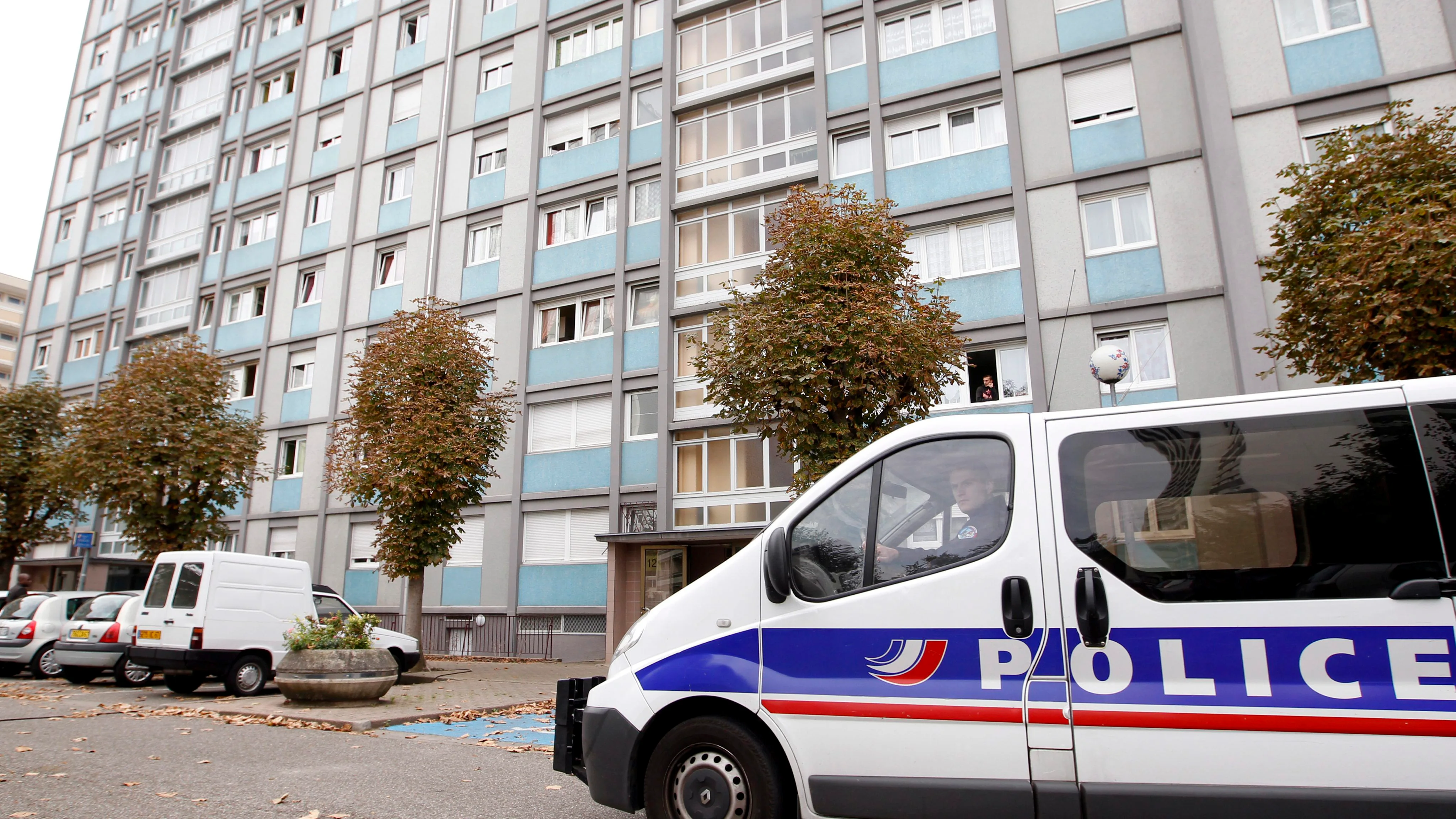 Un coche de policía francesa