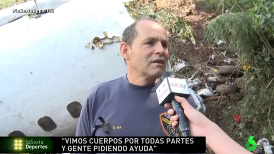 Miembro del equipo de rescate que ayudo a rescatar a las victimas del accidente de avión Miembro del equipo de rescate que ayudo a rescatar a las victimas del accidente de avión