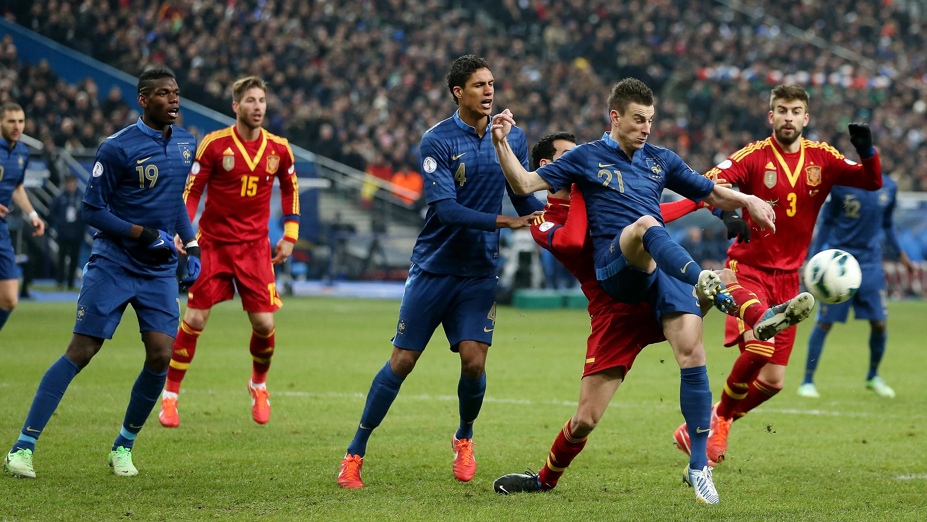 Partido entre España y Francia en el Stade de France