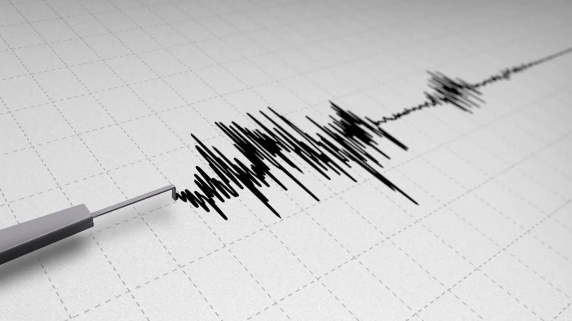 Sismógrafo registrando un temblor de tierra.