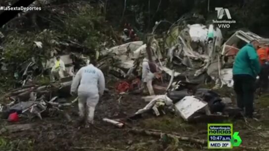 El lugar del accidente del avi&oacute;n del Chapecoense