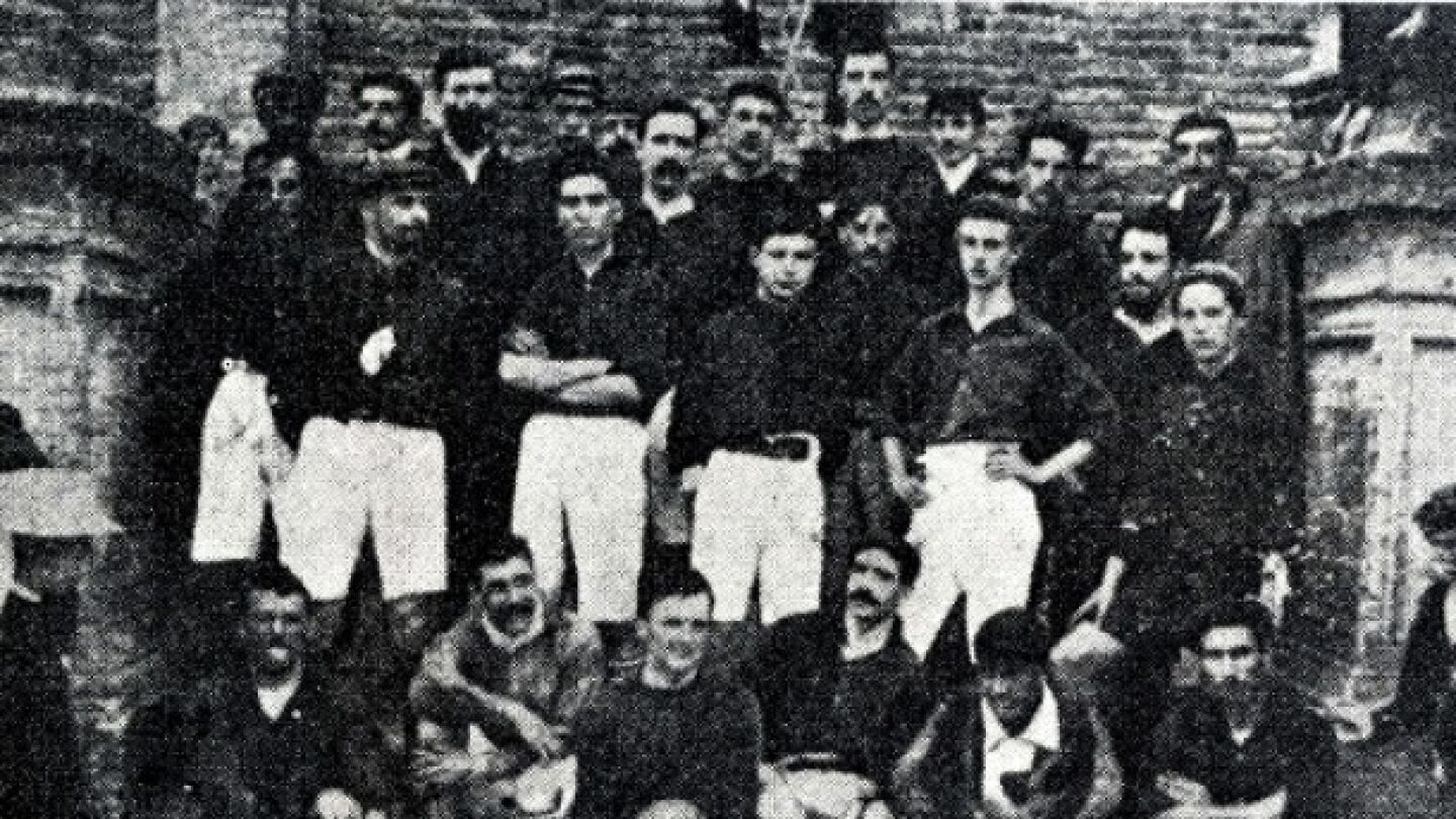 Imagen del Barcelona en el primer Cl&aacute;sico de la historia