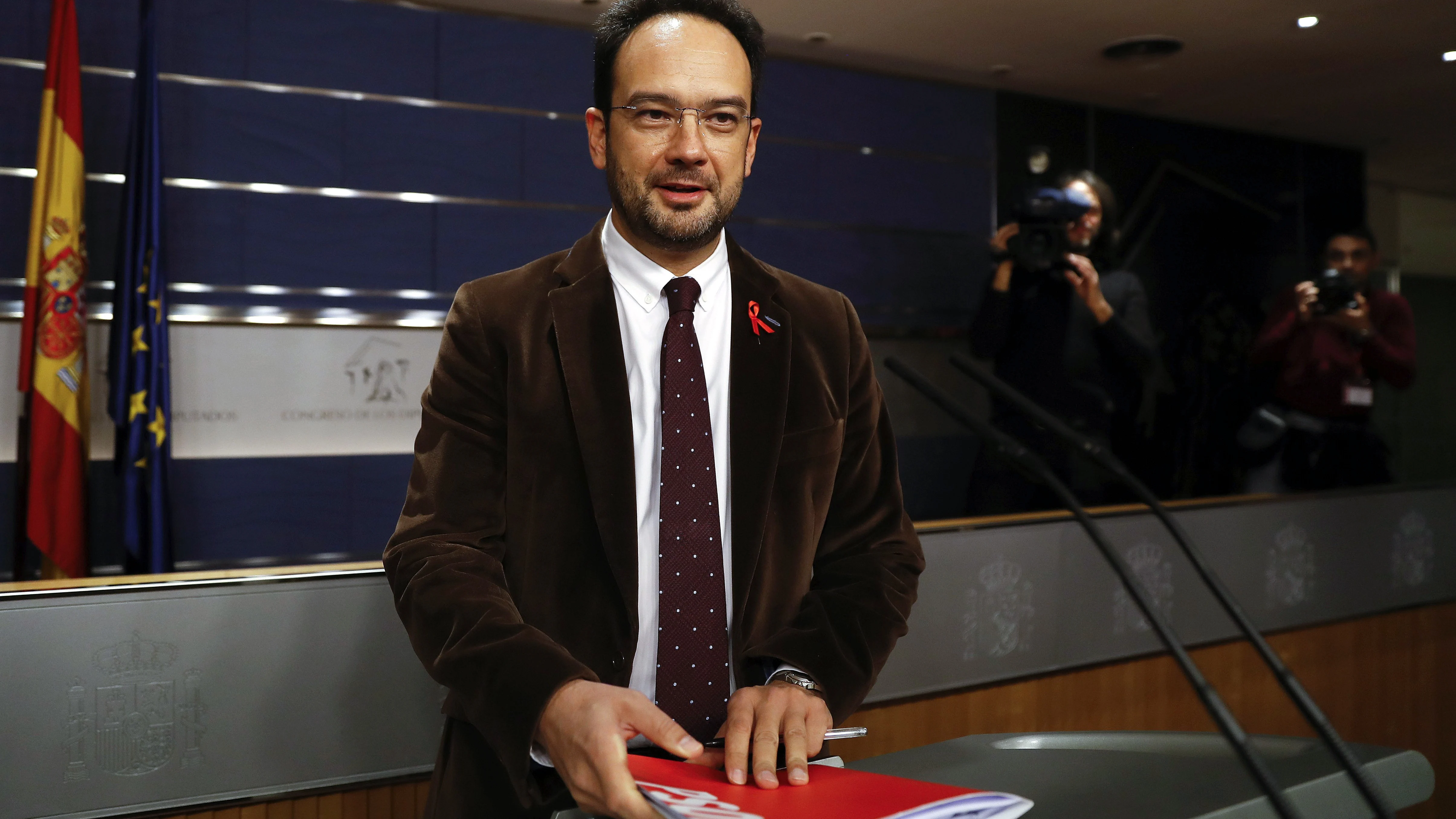 El portavoz del PSOE en el Congreso, Antonio Hernando