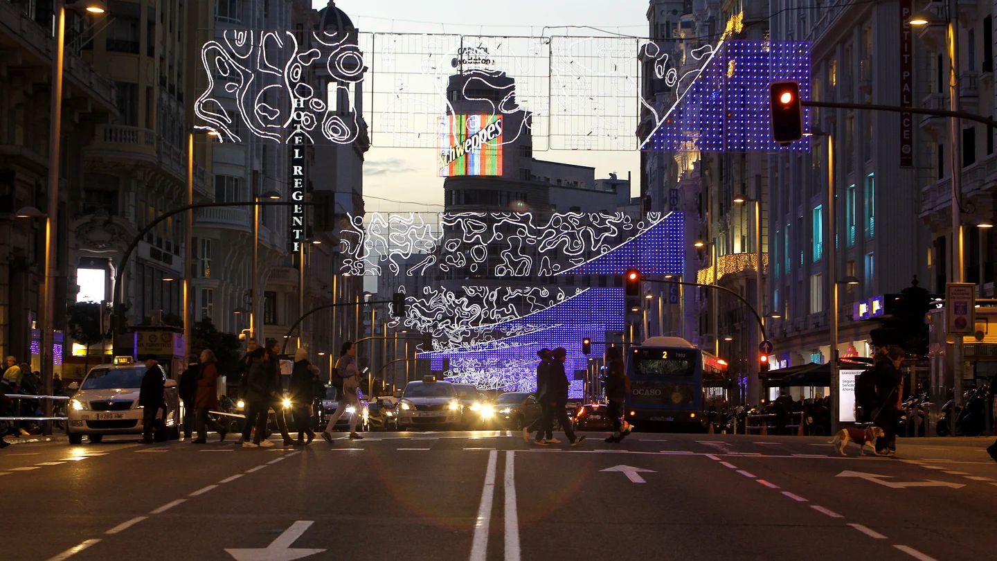 Gran Vía sin peatones Gran Vía sin peatones