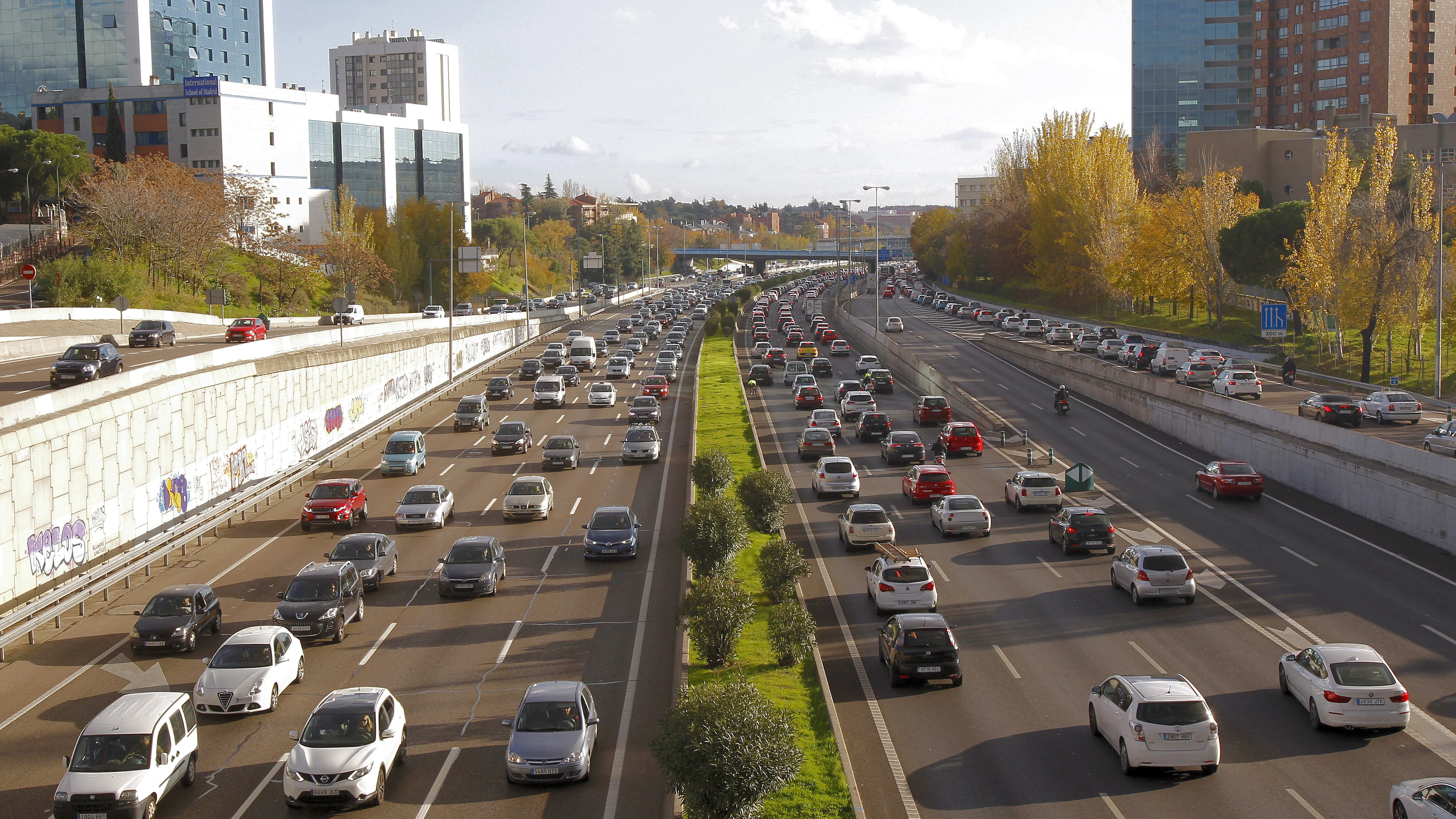 Tráfico en la M-30 de Madrid