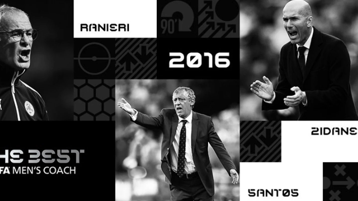 Ranieri, Santos y Zidane, finalistas de 'The Best' Ranieri, Santos y Zidane, finalistas de 'The Best'