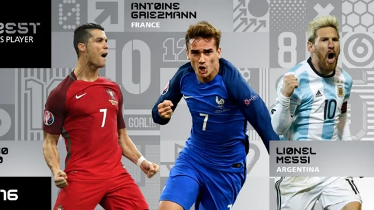 Cristiano, Griezmann y Messi, finalistas de 'The Best' Cristiano, Griezmann y Messi, finalistas de 'The Best'