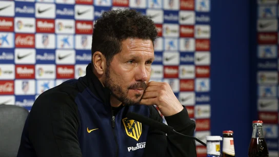 Diego Simeone en rueda de prensa Diego Simeone en rueda de prensa