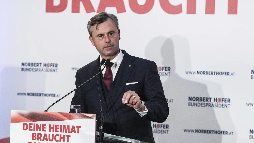 El candidato ultraderechista Norbert Hofer