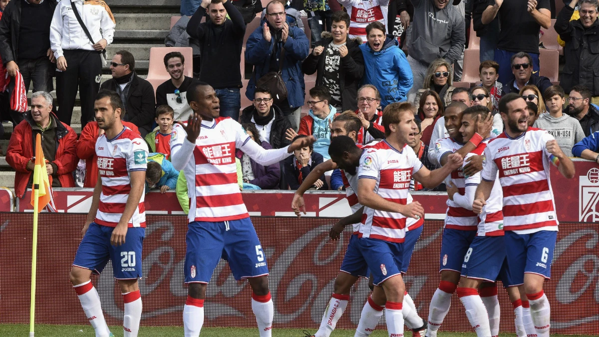 El Granada celebra un gol El Granada celebra un gol