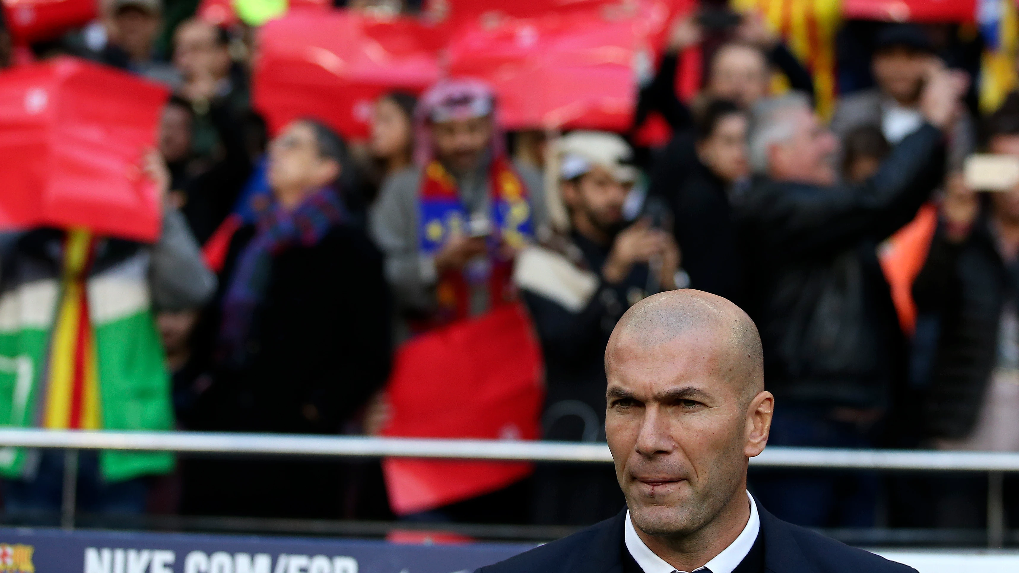 Zidane, en el Camp Nou