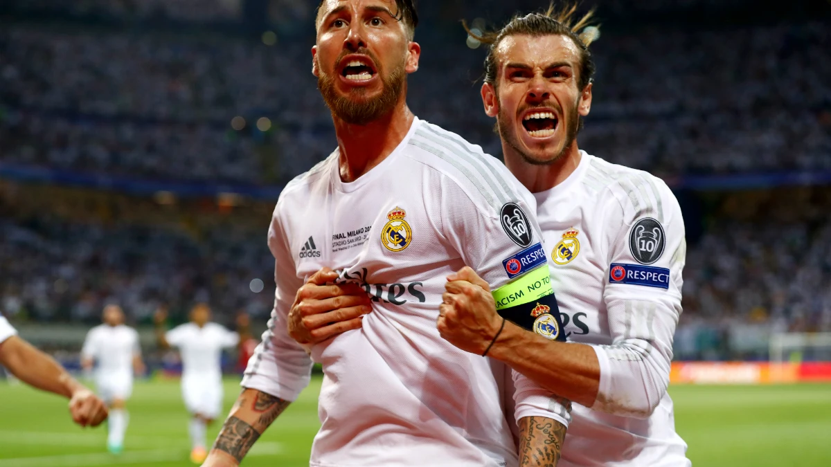 Ramos y Bale, en la final de Champions de Milán