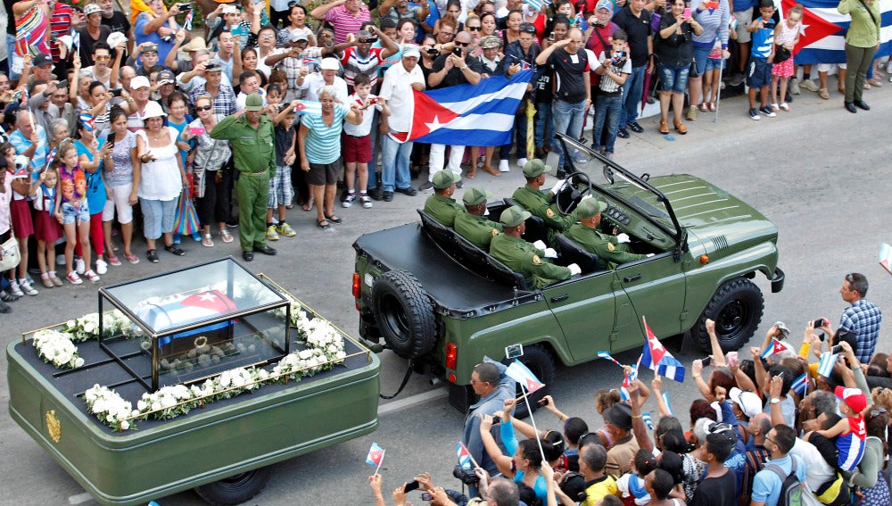 Los restos de Fidel Castro a su paso por Holguín