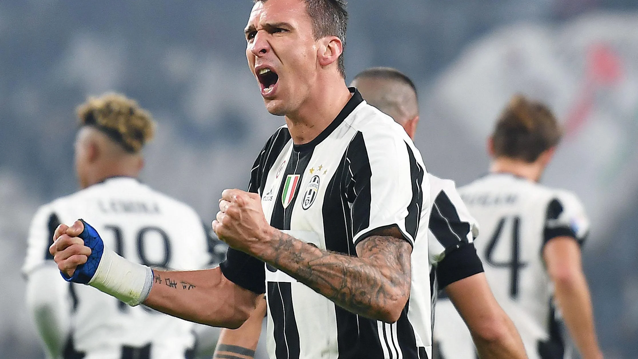 La Juventus celebrando su triunfo ante el Atalanta